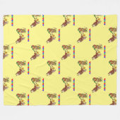 Bull Rider und Rodeo Clown Fleecedecke (Vorderseite (Horizontal))