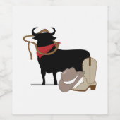 Bull Rider Weinetikett (Einzelnes Label)