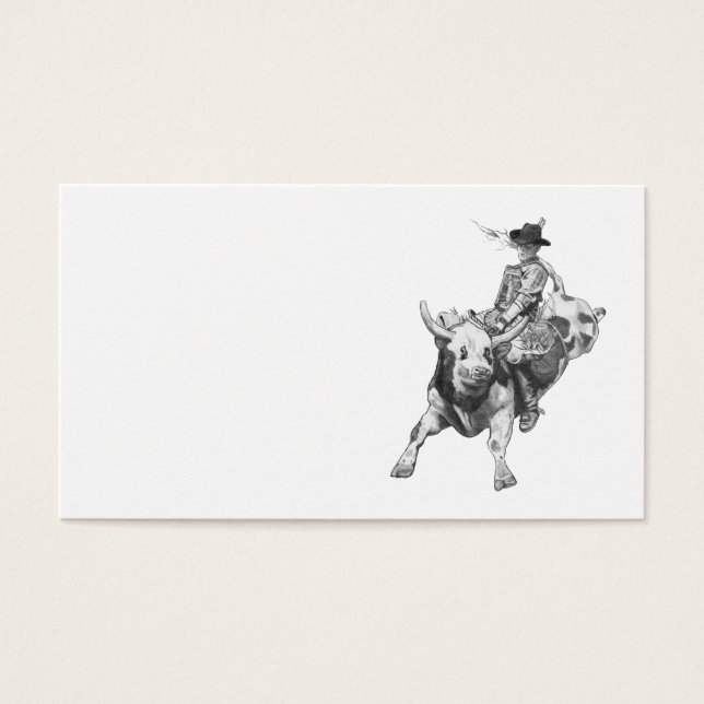 Bull Rider, Zeichnend, kräftig, stark, Rodeo (Vorderseite)