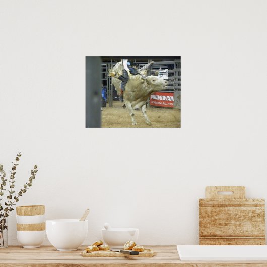 Bull Riding Action Poster (Küche)