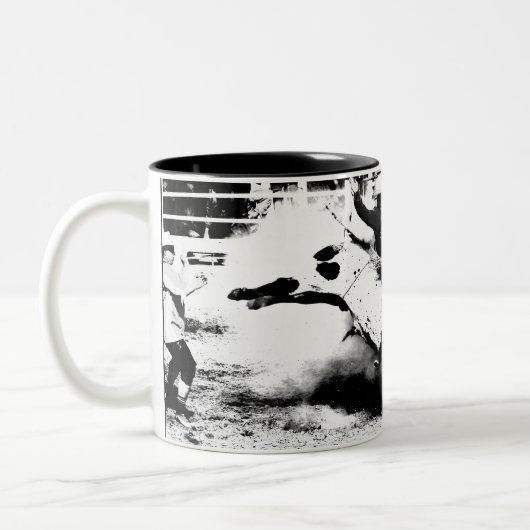 Bull Riding Champ Zweifarbige Tasse (Links)