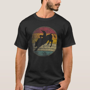 Bull Riding Cowboy Geschenk Retro Style Vintag Fun T-Shirt