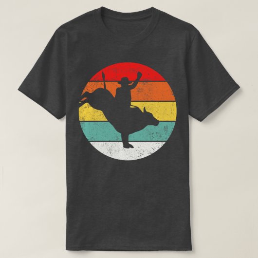 Bull Riding Cowboy Rodeo T-Shirt (Design vorne)