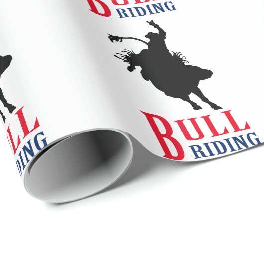 Bull Riding Geschenkpapier (Rolleneckpunkt)