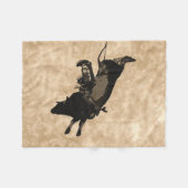 Bull Riding Hero - Rodeo Event Fleece Blanket (Vorderseite (Horizontal))