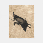 Bull Riding Hero - Rodeo Event Fleece Blanket (Vorderseite)