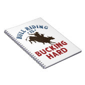 Bull Riding kackt harten, lustigen Bullrider Notizblock (Rechte Seite)