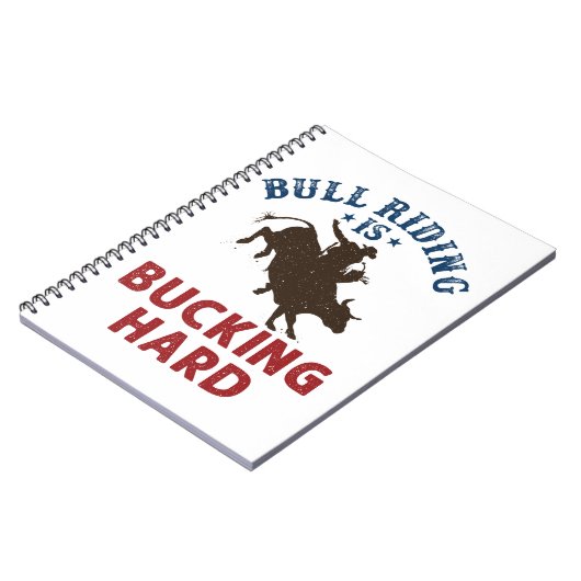 Bull Riding kackt harten, lustigen Bullrider Notizblock (Linke Seite)