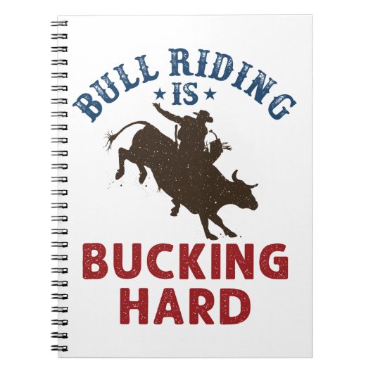 Bull Riding kackt harten, lustigen Bullrider Notizblock (Vorderseite)