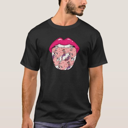 Bull Riding Lips Bullrider Rodeo Bull T-Shirt (Vorderseite)