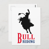 Bull Riding Postkarte (Vorne/Hinten)
