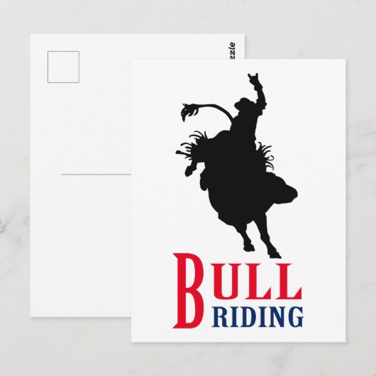 Bull Riding Postkarte (Vorne/Hinten)