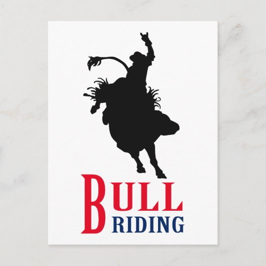Bull Riding Postkarte (Vorderseite)