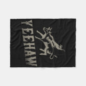 Bull Riding Reitsport Western Rodeo Yeehaw Fleecedecke (Vorderseite (Horizontal))