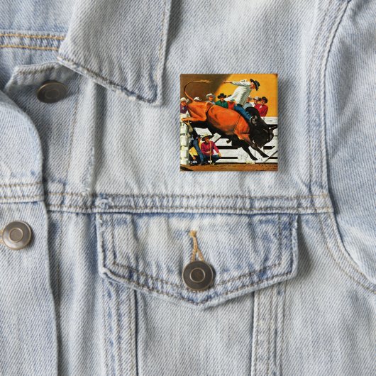 Bull Riding von Fred Ludekens Button (Beispiel)