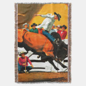 Bull Riding von Fred Ludekens Decke (Vorderseite Vertikal)