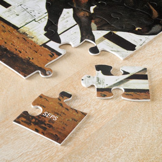 Bull Riding von Fred Ludekens Puzzle (Seite)