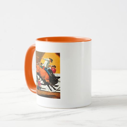 Bull Riding von Fred Ludekens Tasse (Vorderseite Links)