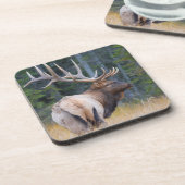 Bull Rocky Mountain Elk Untersetzer (Linke Seite)