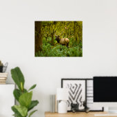 Bull Roosevelt-Elch Poster (Heimbüro)