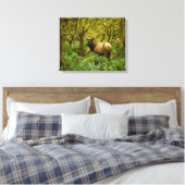 Bull Roosevelt Elk Leinwanddruck (Insitu (Schlafzimmer))