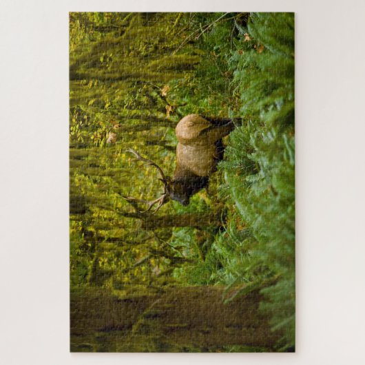 Bull Roosevelt Elk Puzzle (Vertikal)