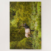 Bull Roosevelt Elk Stehend auf Wiese Puzzle (Vertikal)