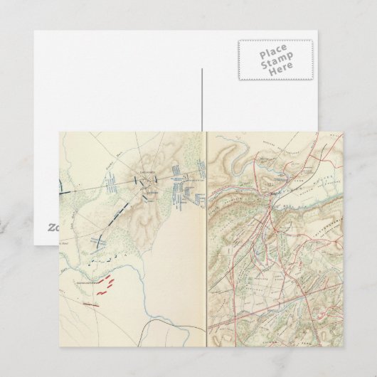 Bull Run, Manassas Postkarte (Vorne/Hinten)