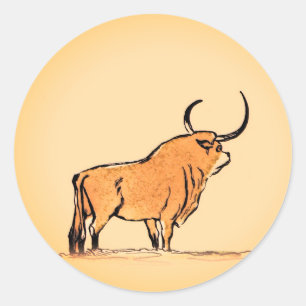 Bull Runder Aufkleber
