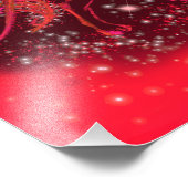 Bull Running At Red Starry Night Photo Print Fotodruck (Ecke)