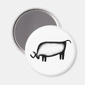 Bull - schwarz magnet (Vorderseite/Rückseite)