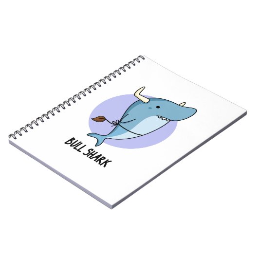 Bull Shark Funny Animal Shark Pub Notizblock (Linke Seite)