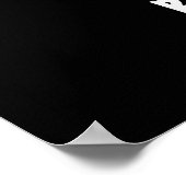 Bull Shark Funny Animal Shark Pun Dark BG Poster (Ecke)