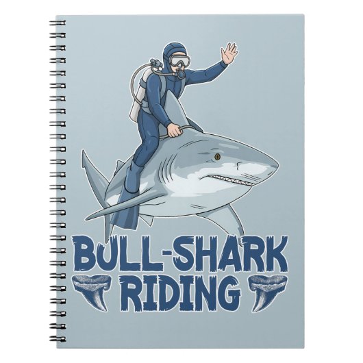 Bull Shark Reiten Notizblock (Vorderseite)