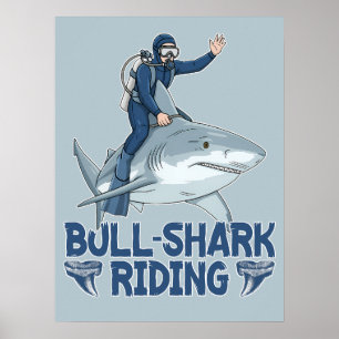 Bull Shark Reiten Poster