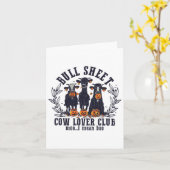 Bull Sheet Cow Lover Club Moo I Gemein Hoo Cow Gho Karte (Gelbe Blume)