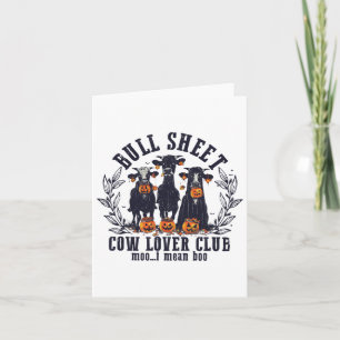 Bull Sheet Cow Lover Club Moo I Gemein Hoo Cow Gho Karte