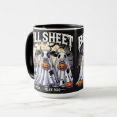 Bull Sheet Funny Bulls Halloween Black Tasse (Vorderseite Links)