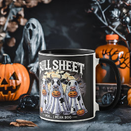 Bull Sheet Funny Bulls Halloween Black Tasse