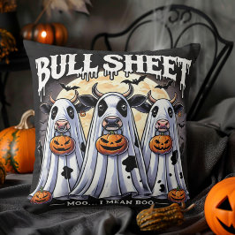 Bull Sheet moo boo Funny Halloween Kissen