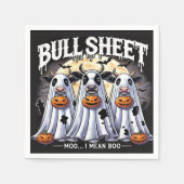 Bull Sheet moo Funny Bulls Halloween Serviette (Vorderseite)