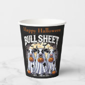 Bull Sheet - mos I gemein Boo Halloween Black Pappbecher (Vorderseite)