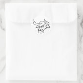 Bull-Shirts | Coole Bull-Shirts Runder Aufkleber (Tasche)