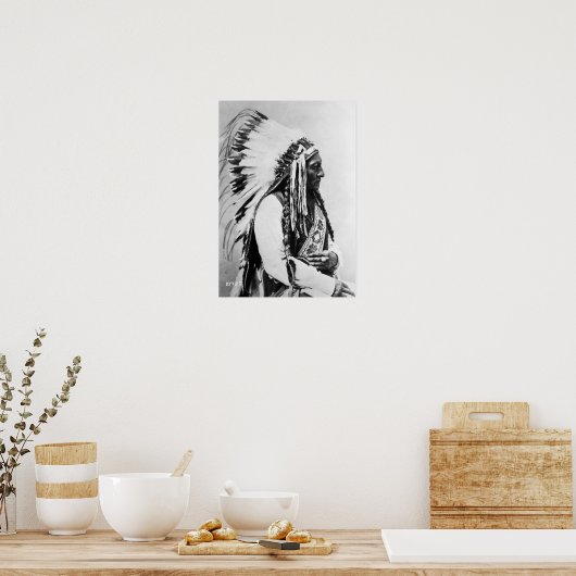 Bull sitzend, ein Hunkpapa-Sioux Poster (Küche)