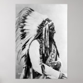 Bull sitzend, ein Hunkpapa-Sioux Poster (Vorne)