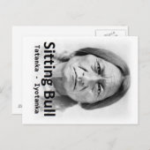Bull sitzend, Tatanka Iyotanka, Indianeramerikaner Postkarte (Vorne/Hinten)