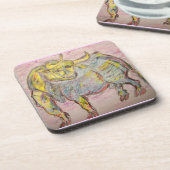 Bull Sketch Getränkeuntersetzer (Linke Seite)