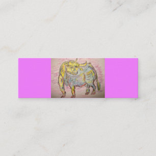 Bull Sketch Mini Visitenkarte