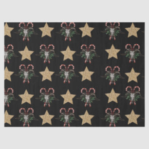 Bull Skull and Candy Cane Tissue Paper Seidenpapier