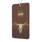 Bull Skull Brown Country Rusticus Monogram Autolufterfrischer (Links)
